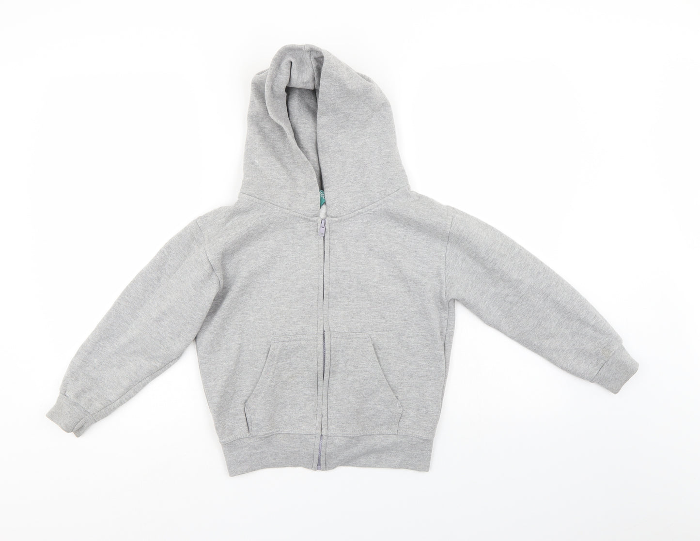 Wrap Girls Grey   Full Zip Hoodie Size 7-8 Years
