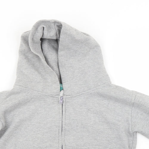 Wrap Girls Grey   Full Zip Hoodie Size 7-8 Years