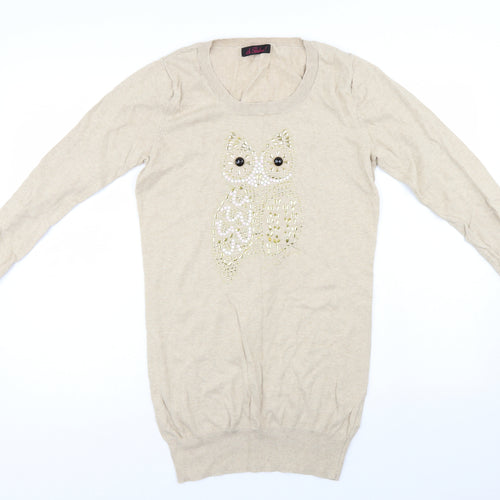 So Fabulous Womens Beige   Pullover Jumper Size 14