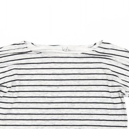 Divided Womens Red Striped  Pullover Jumper Size M