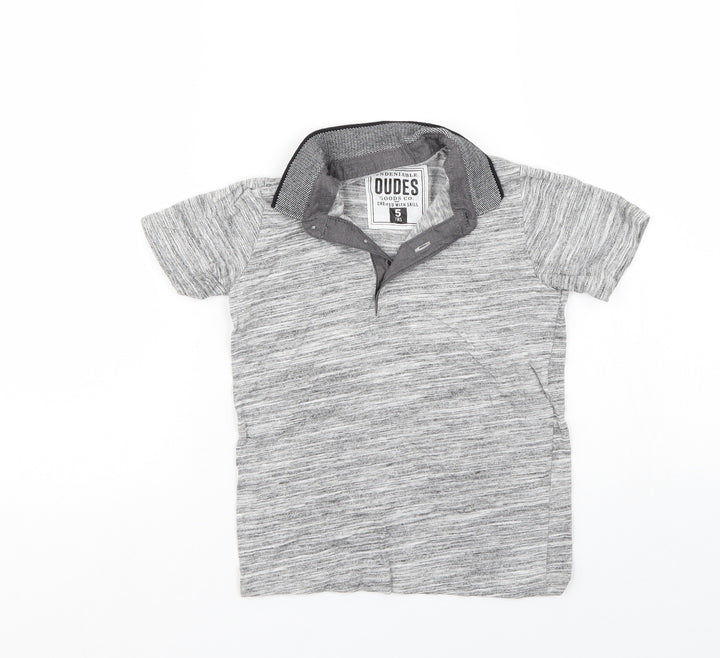Dudes Boys Grey Basic Polo Size 5 Years