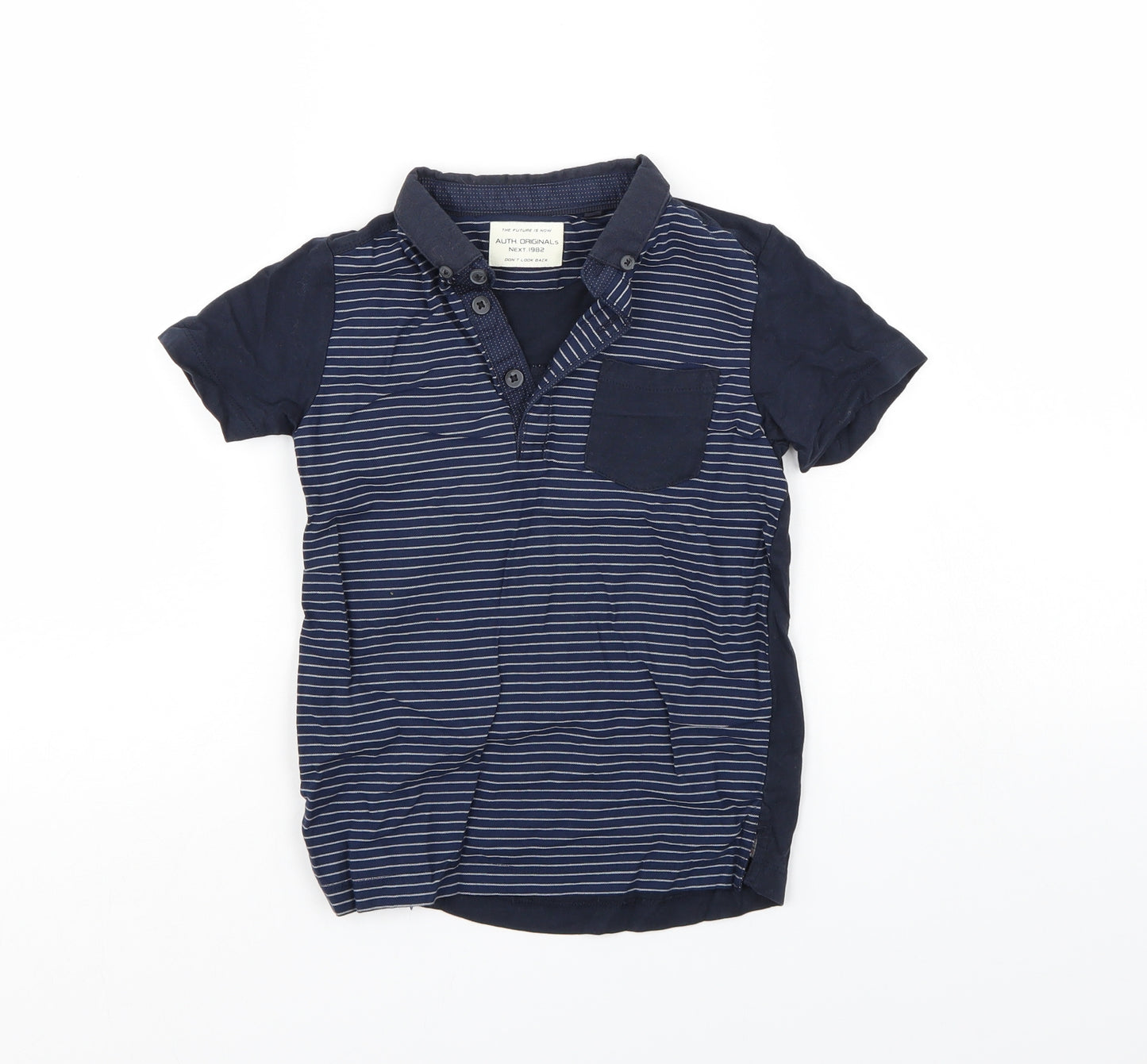 NEXT Boys Blue Striped  Basic Polo Size 5 Years