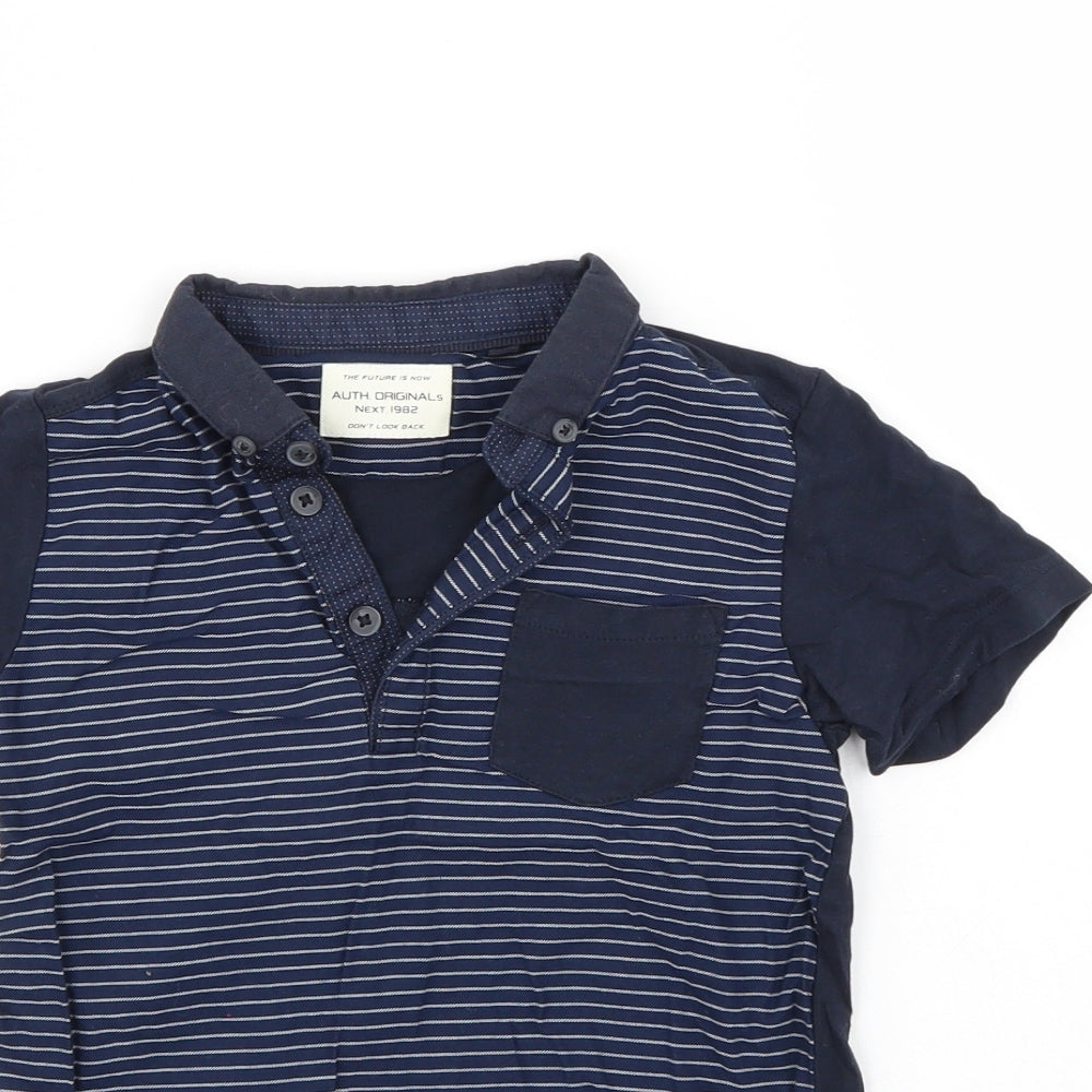 NEXT Boys Blue Striped  Basic Polo Size 5 Years