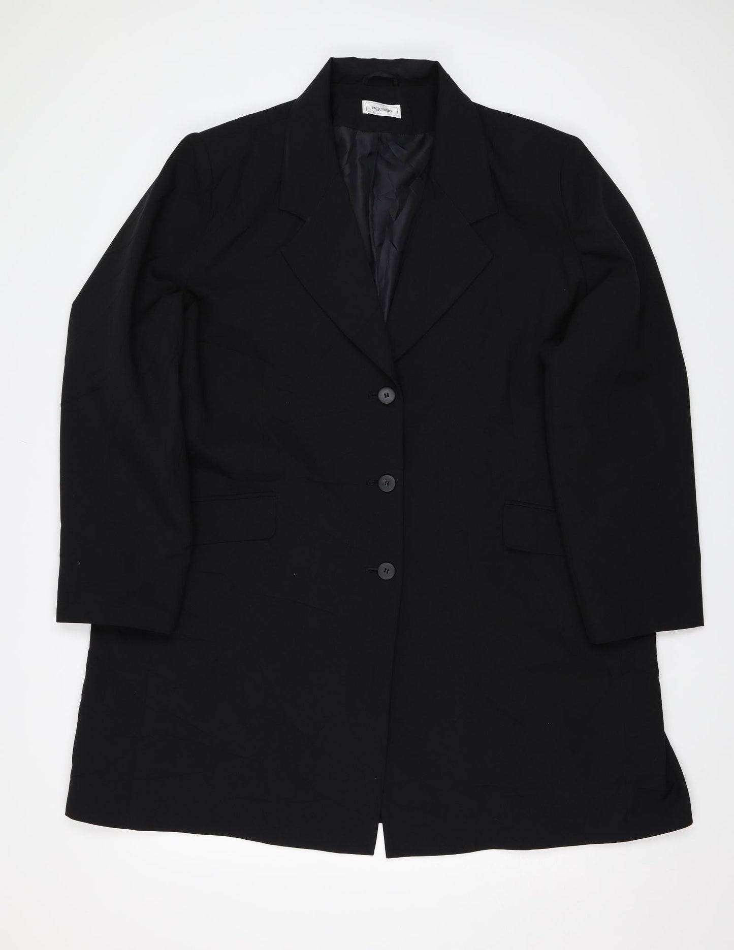 Agenda Womens Black   Jacket Blazer Size 24