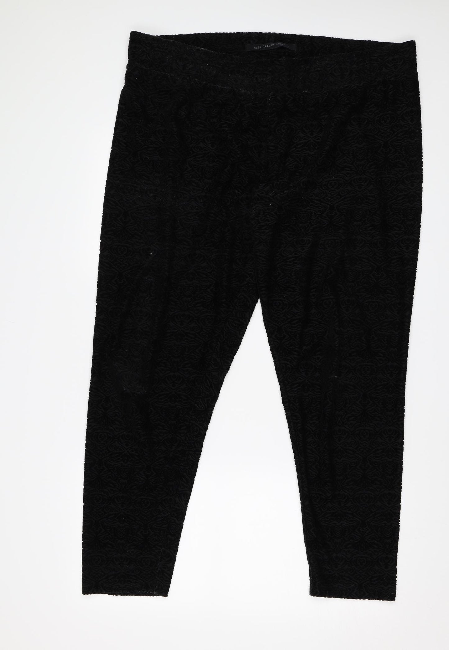 NEXT Womens Black Floral  Jogger Leggings Size 20 L27 in