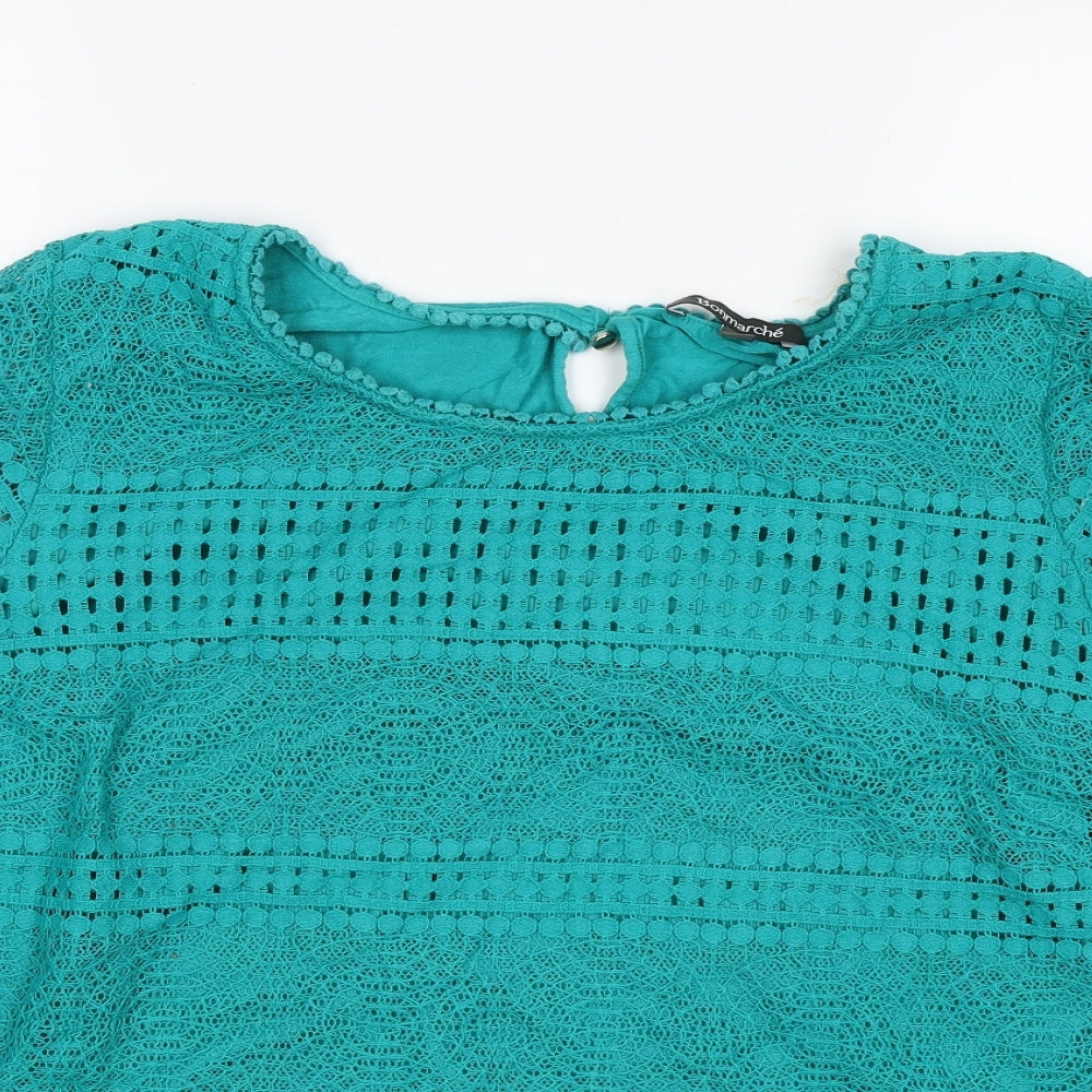 Bonmarché Womens Blue   Basic T-Shirt Size 22