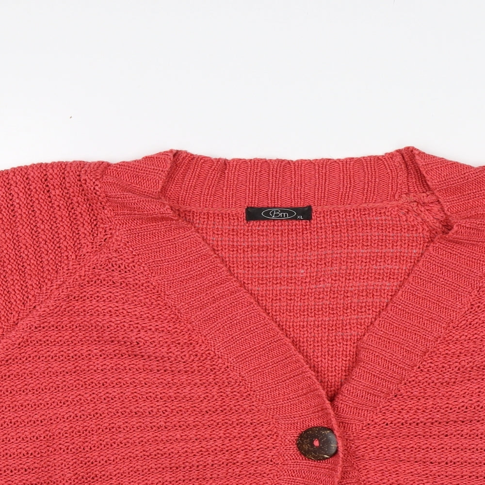 BM Womens Pink   Cardigan Jumper Size XL