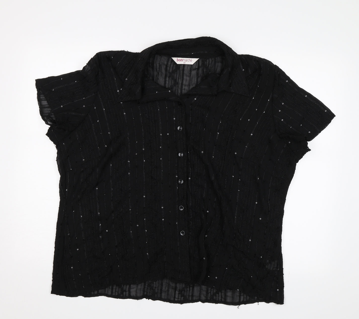 Bonmarché Womens Black   Basic Blouse Size 22