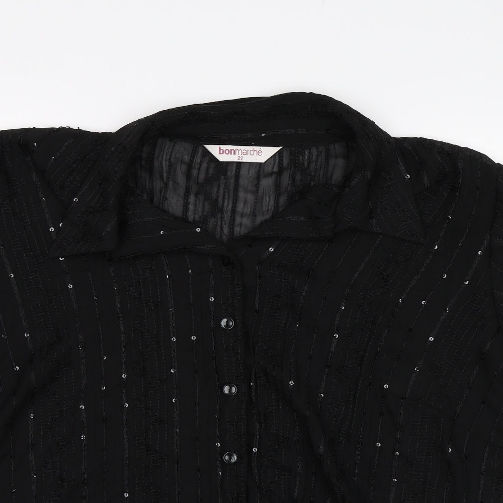Bonmarché Womens Black   Basic Blouse Size 22