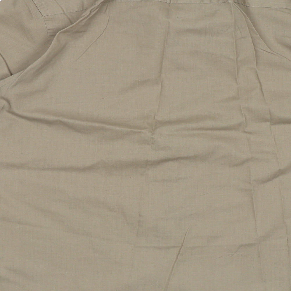 Burton Mens Beige    Button-Up Size 16