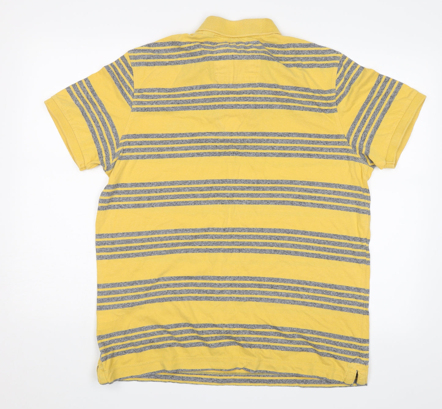 Drift King Mens Yellow Striped   Polo Size L