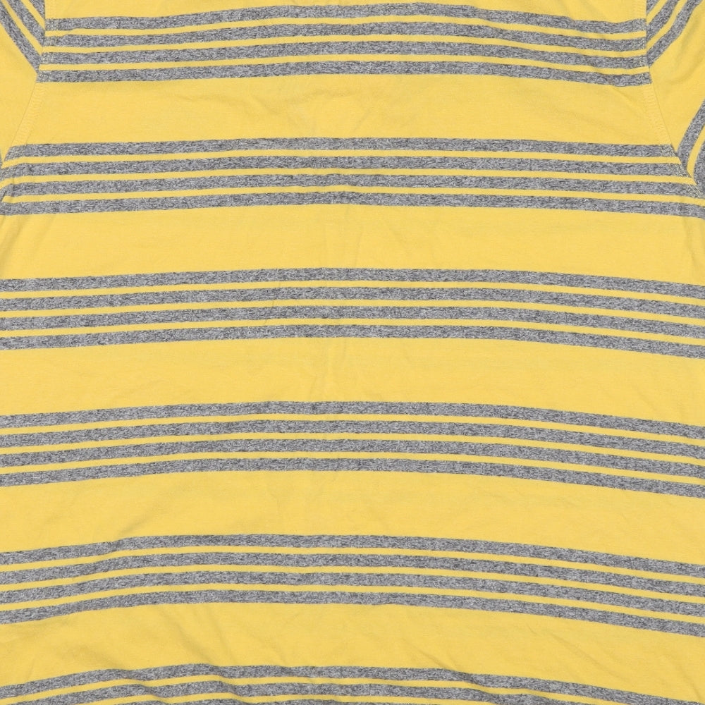 Drift King Mens Yellow Striped   Polo Size L