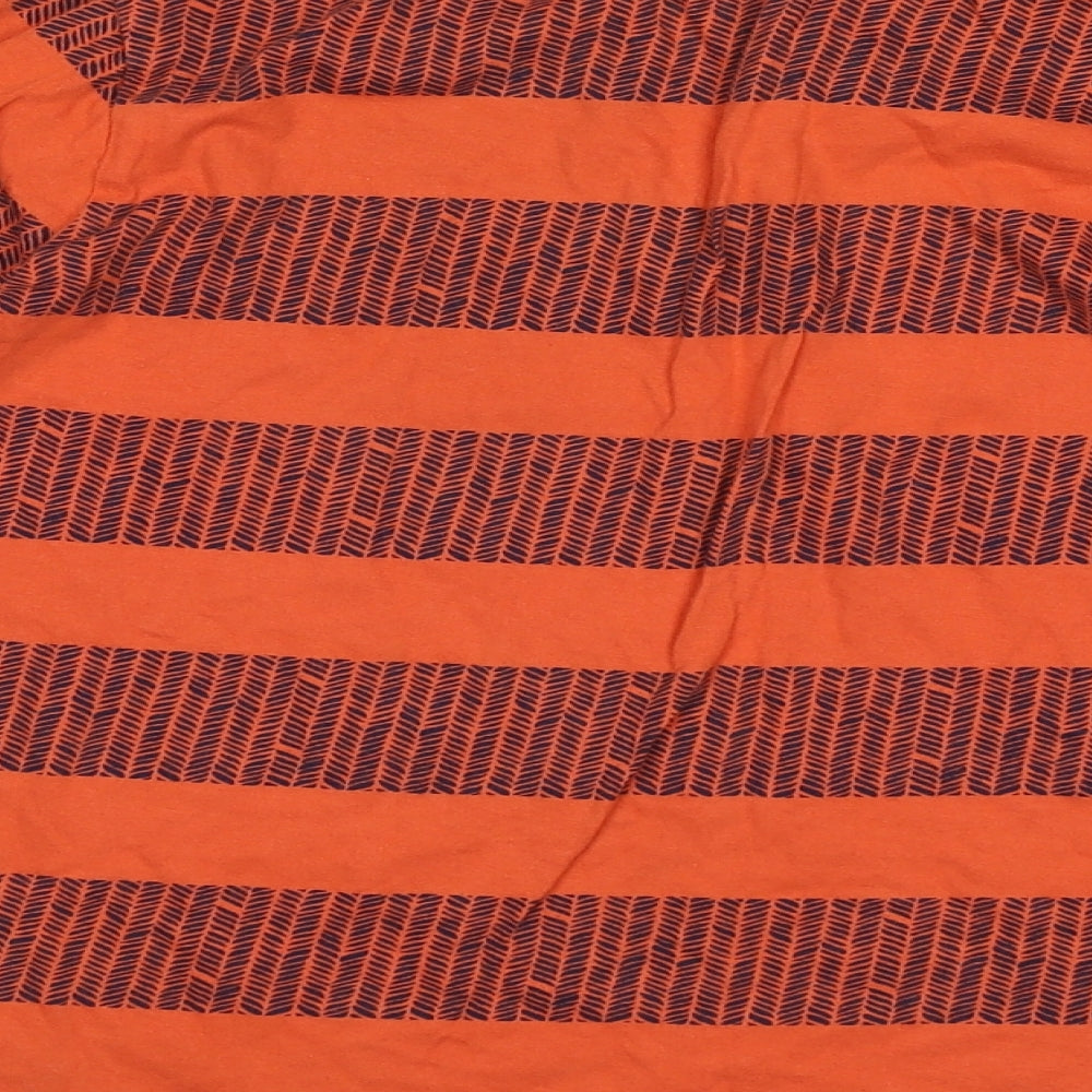 Nutmeg Boys Orange Striped  Basic T-Shirt Size 8-9 Years