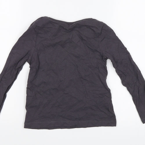 George Girls Purple   Basic T-Shirt Size 4-5 Years  - Grandad is my superhero