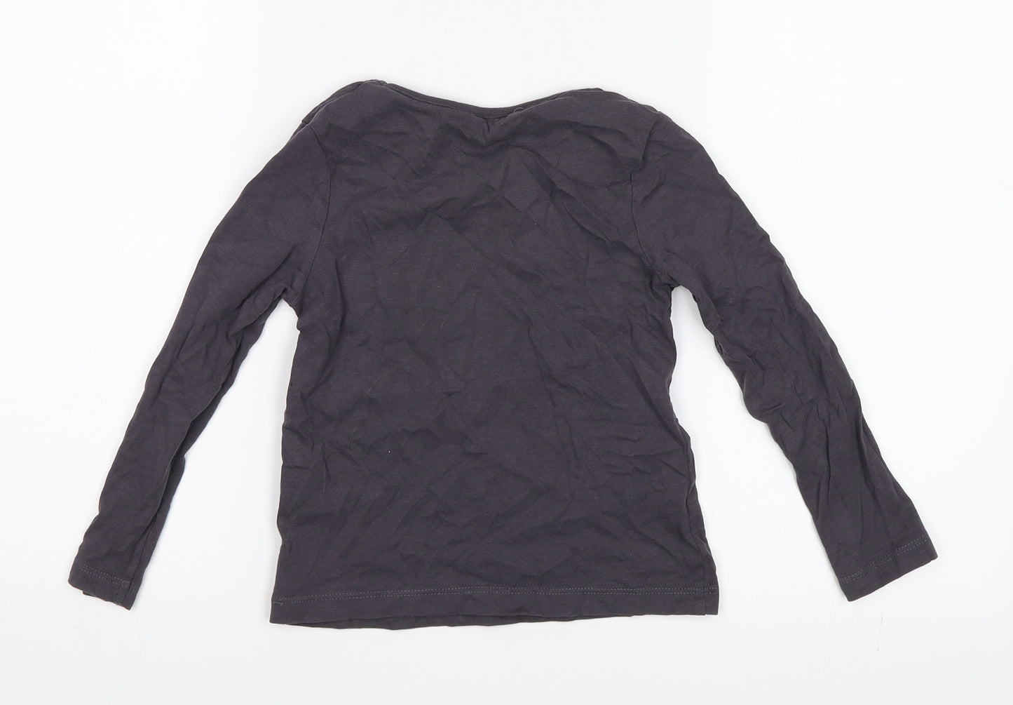 George Girls Purple   Basic T-Shirt Size 4-5 Years  - Grandad is my superhero
