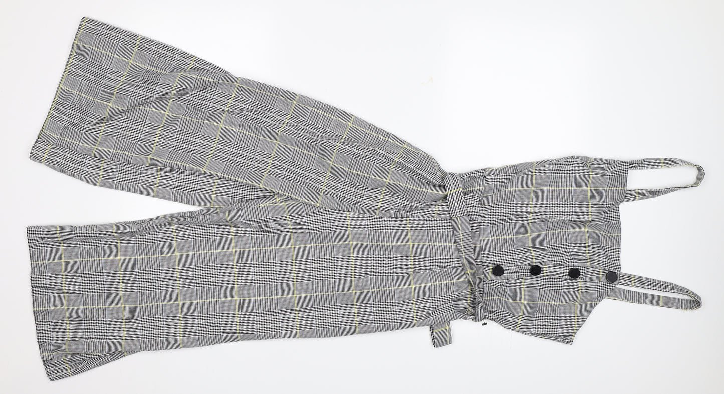 Primark Womens Grey Striped  Trousers One-Piece Size 14