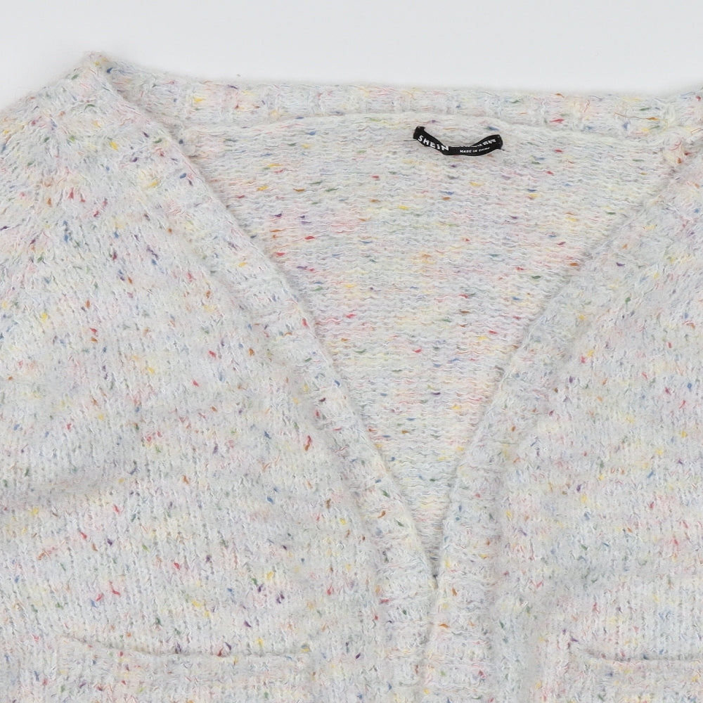 Shien Womens White   Cardigan Jumper Size L