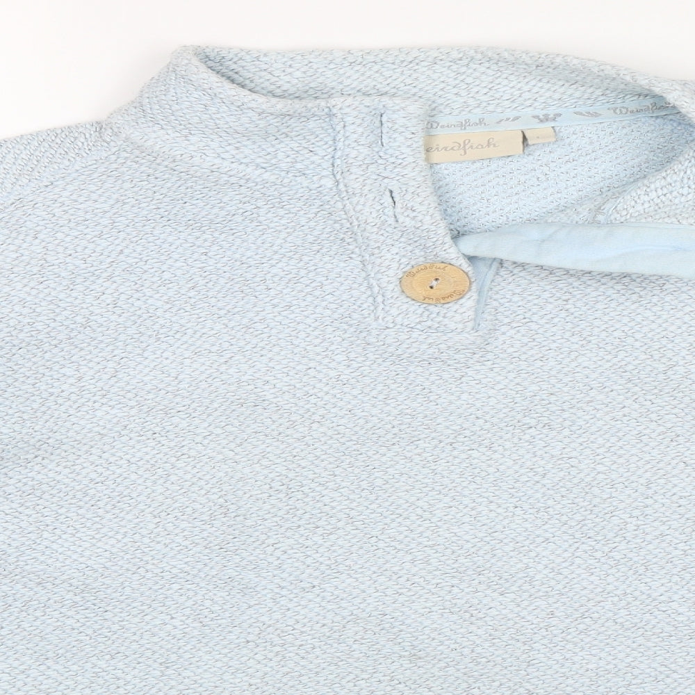 Weirdfish Womens Blue   Pullover Jumper Size L