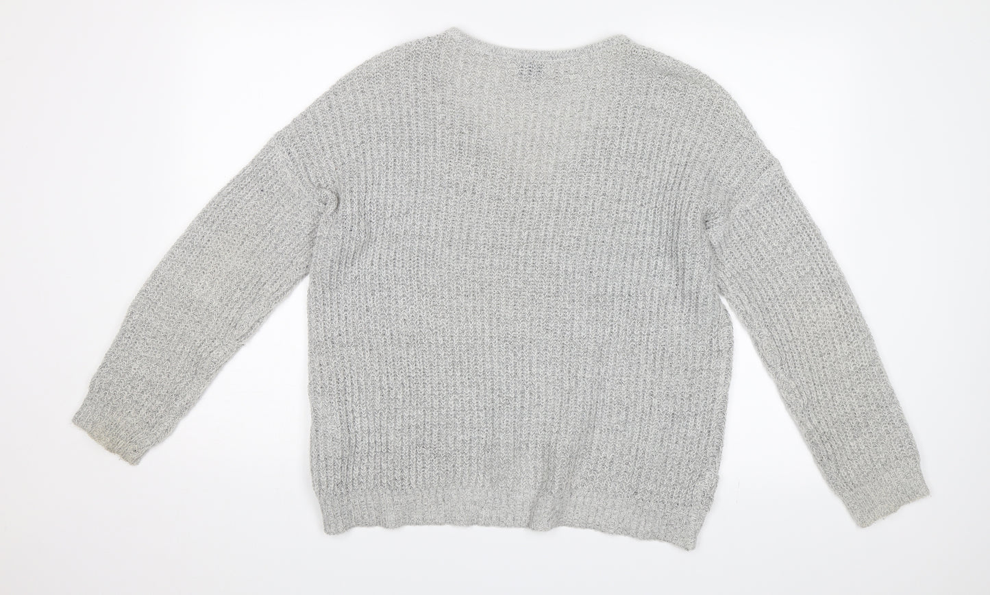 jacqueline de young Womens Grey   Pullover Jumper Size M
