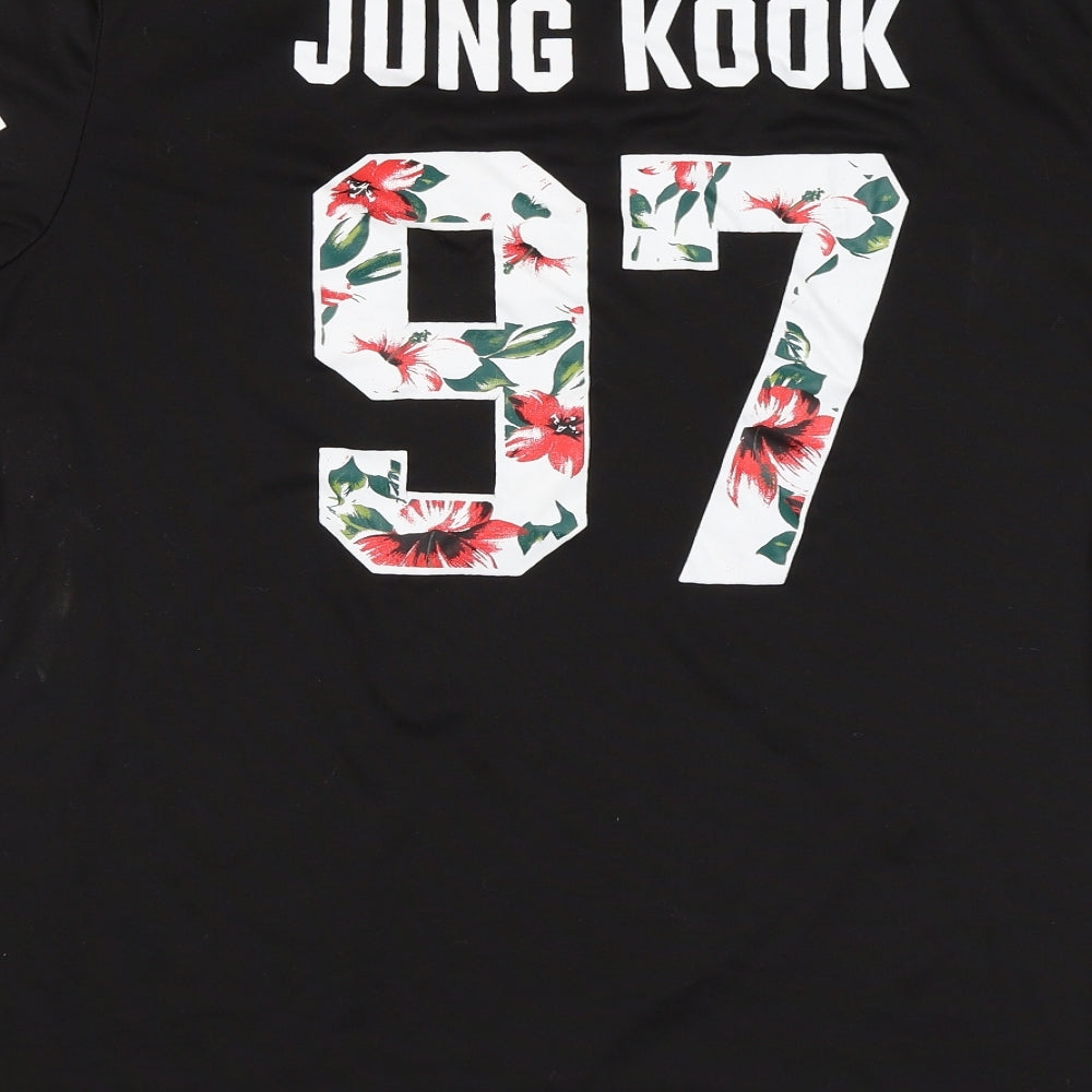 Fancyqube Womens Black   Basic T-Shirt Size M  - BTS