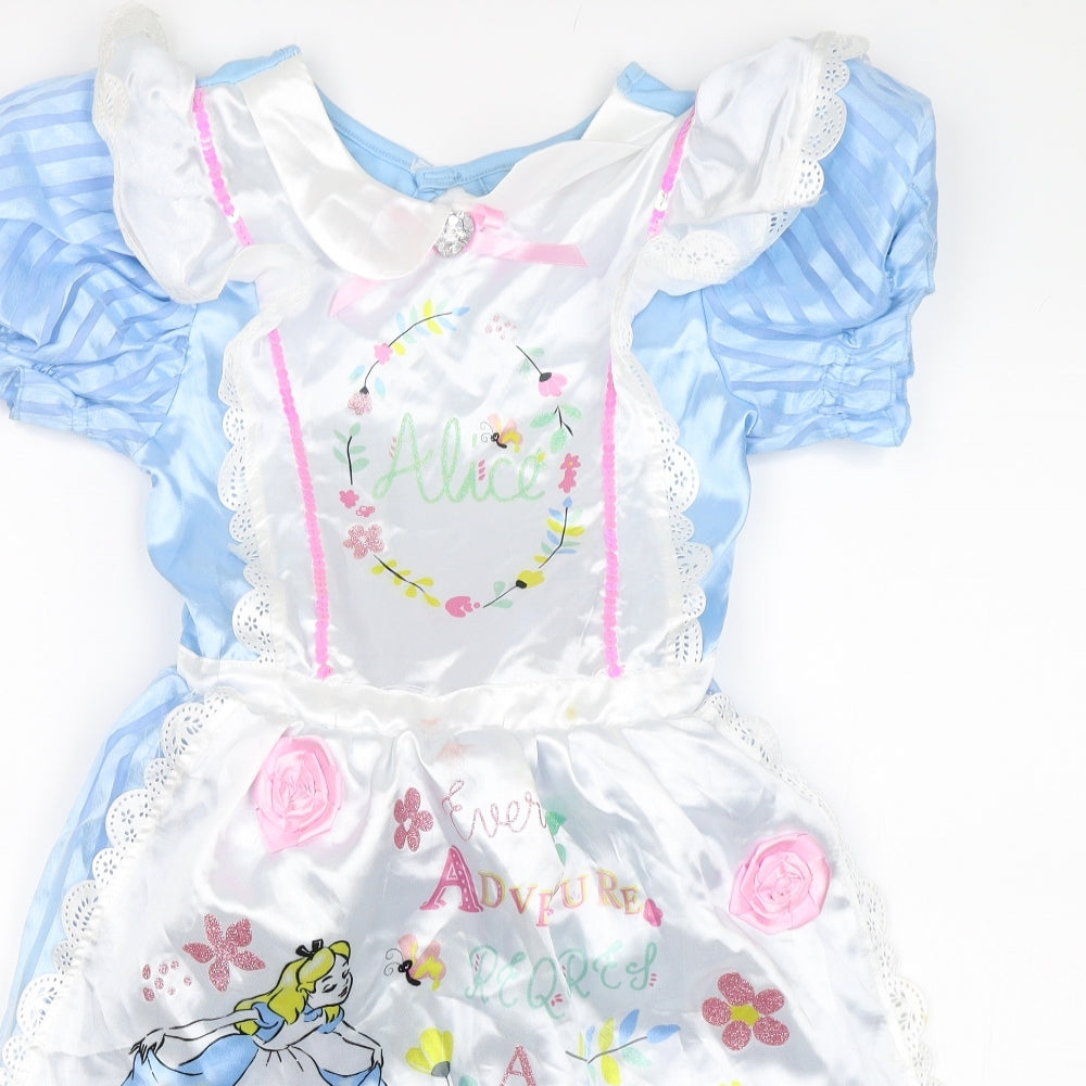 TU Girls Blue   Shift  Size 9-10 Years  - Alice in Wonderland