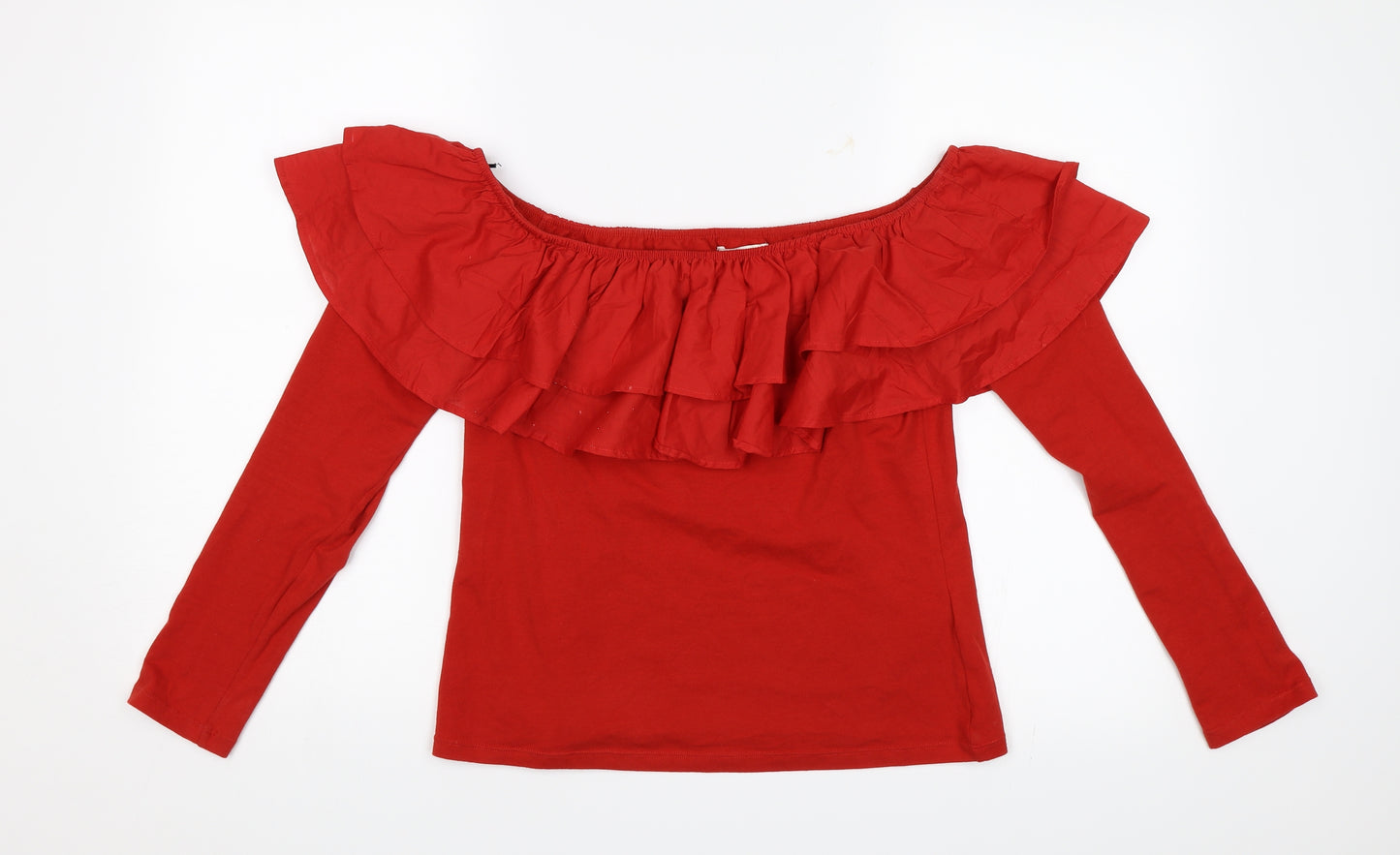 H&M Womens Red   Basic Blouse Size M