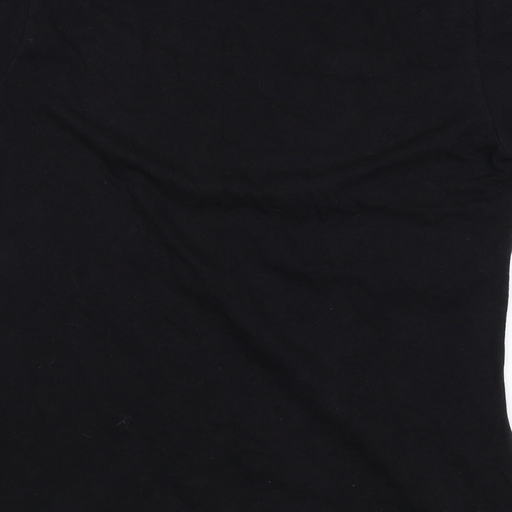 Preworn Girls Black   Basic T-Shirt Size 13-14 Years  - Cheetah