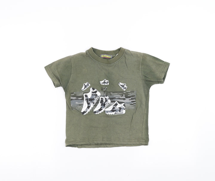 weatherwear Boys Green Basic T-Shirt Size 3-4 Years