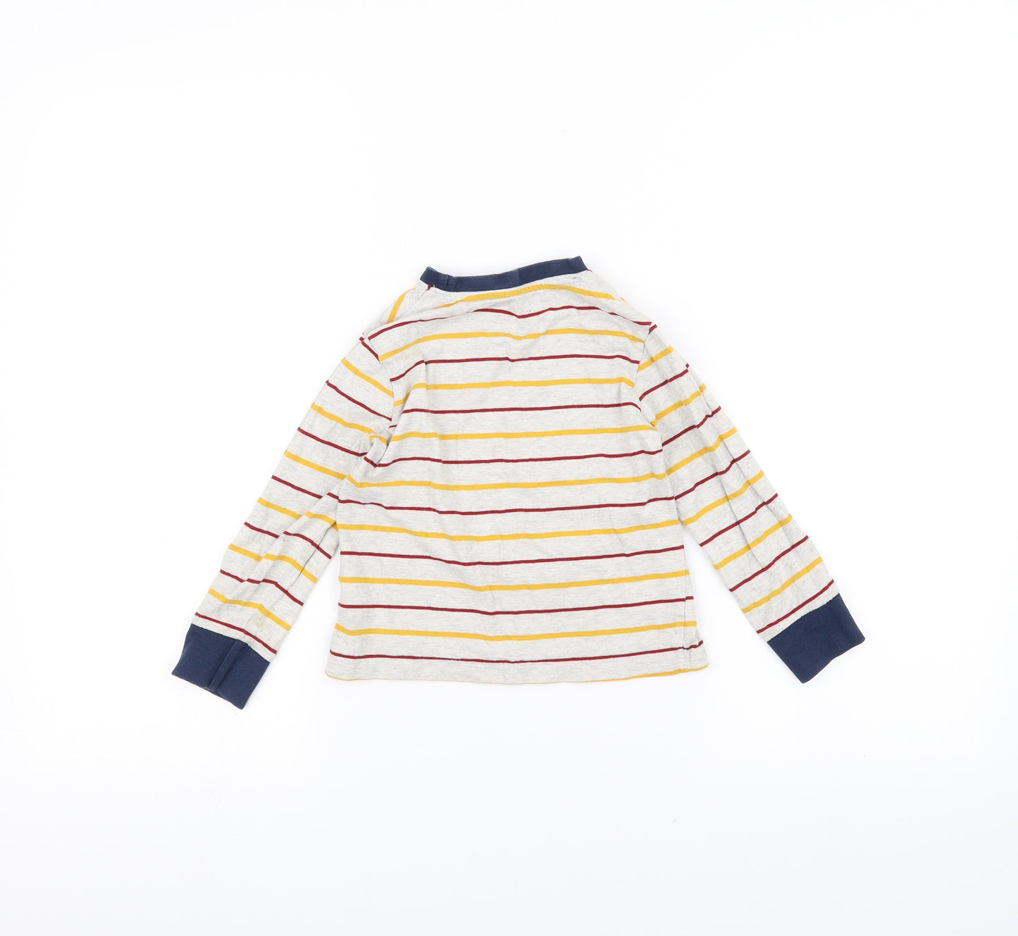 F&F Girls Grey Striped  Basic T-Shirt Size 3-4 Years