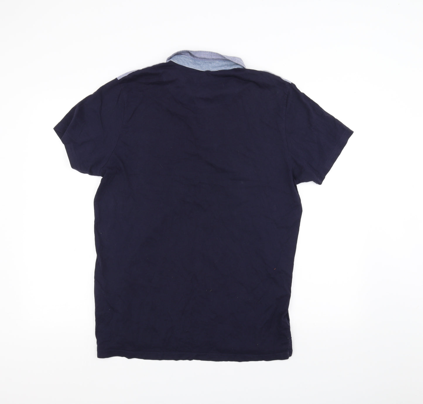 fabric of life Mens Blue    Polo Size L