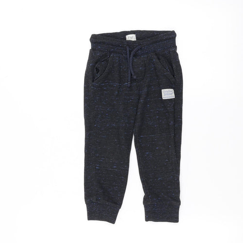 F&F Boys Black   Sweatpants Trousers Size 2-3 Years