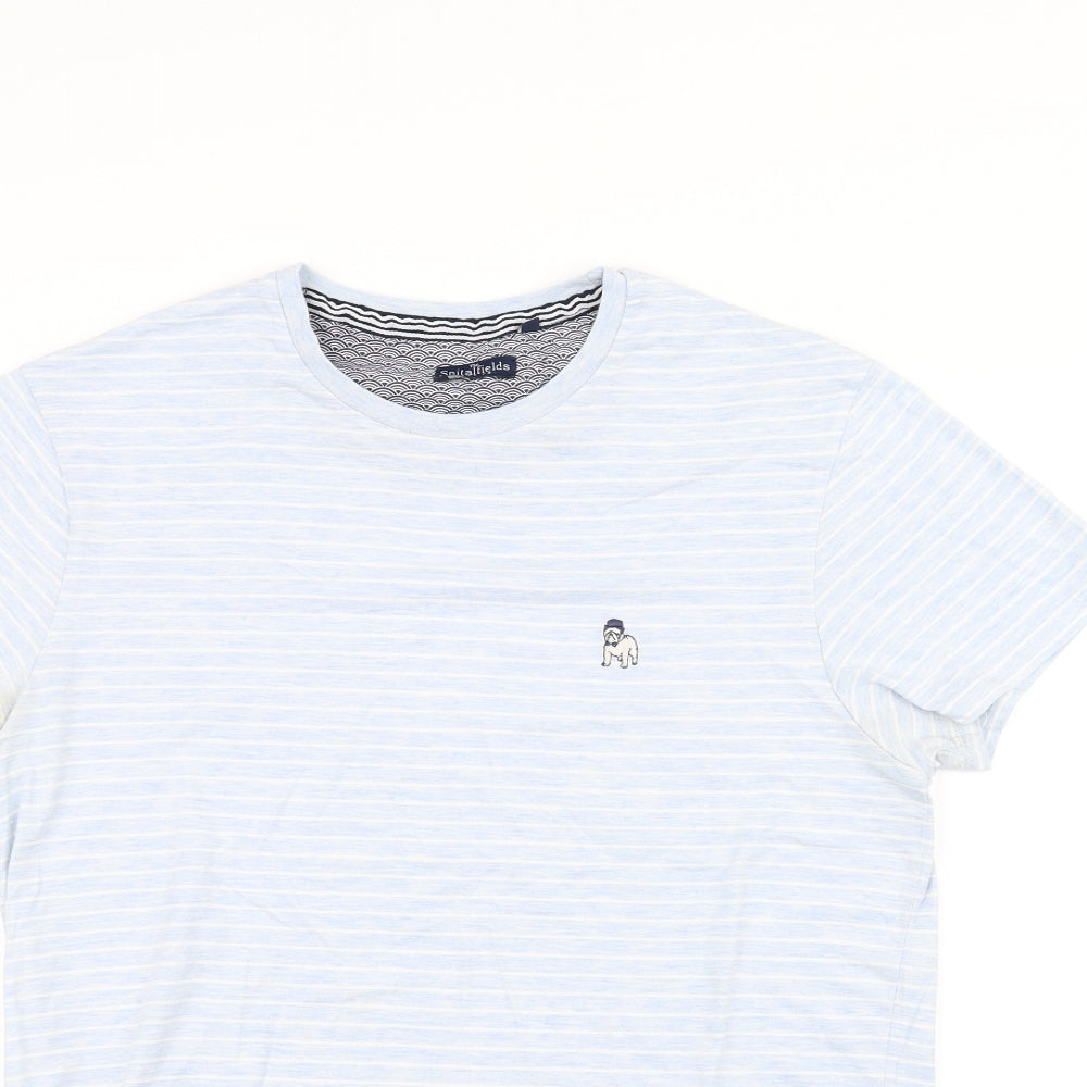 The Spitalfields Shirt Co Womens Blue   Basic T-Shirt Size M