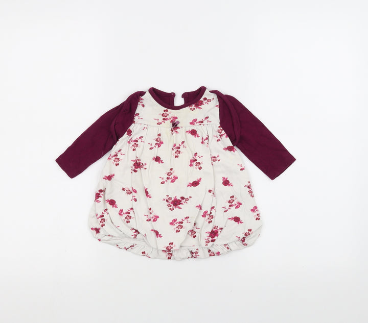 George Baby White Floral A-Line Size 3-6 Months