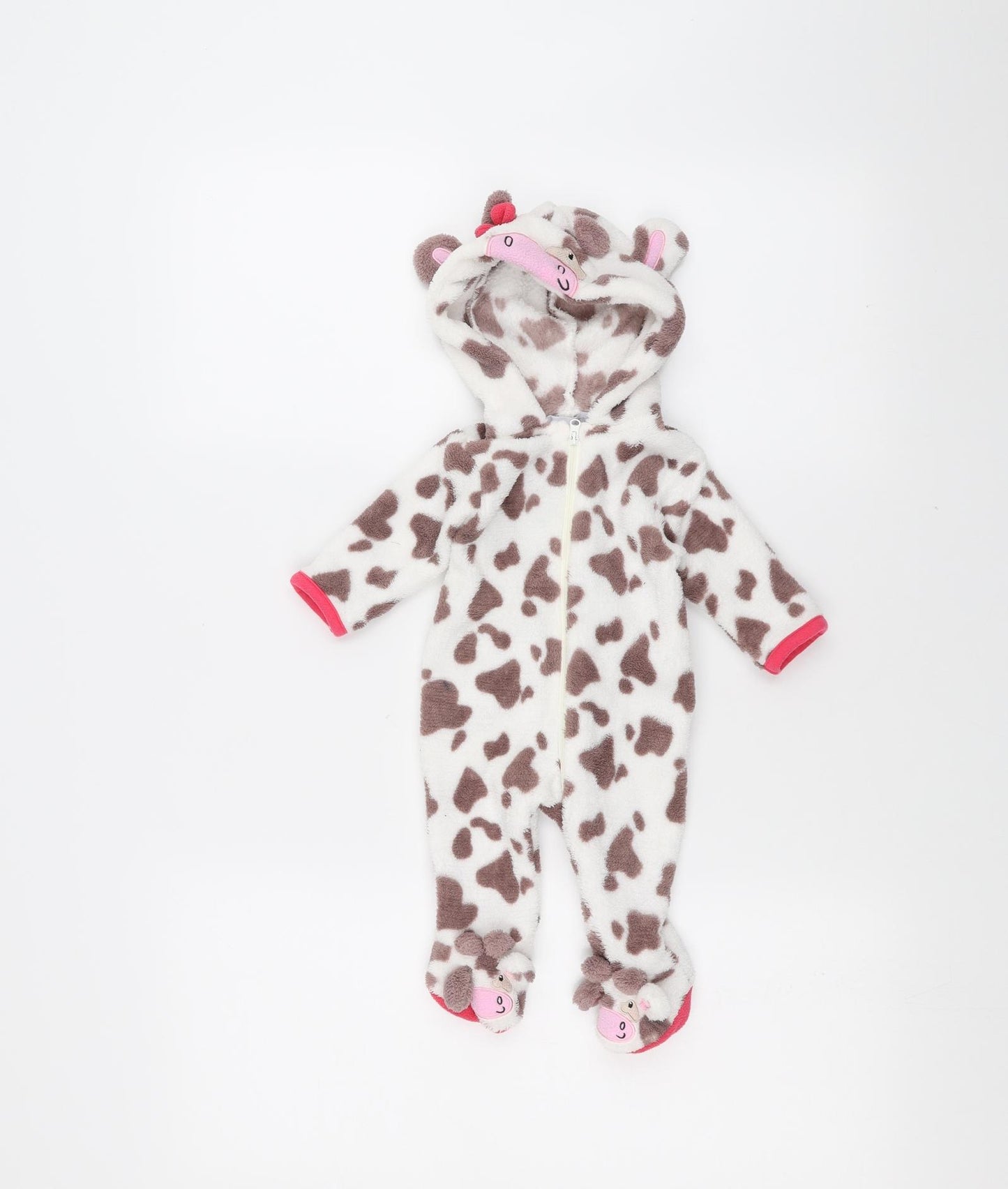 Earlydays Baby White Solid  Babydoll One Piece Size 0-3 Months  - Cow