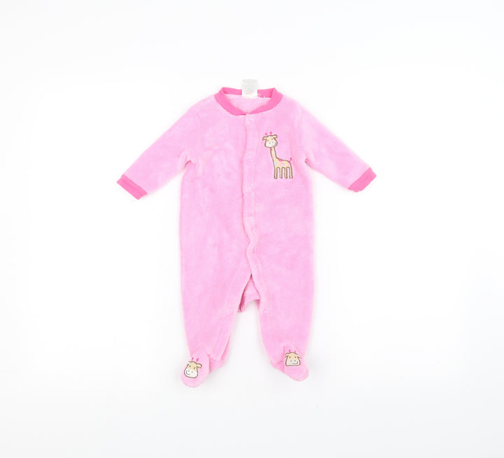 BabyGear Baby Pink Solid Babydoll One Piece Size 0-3 Months
