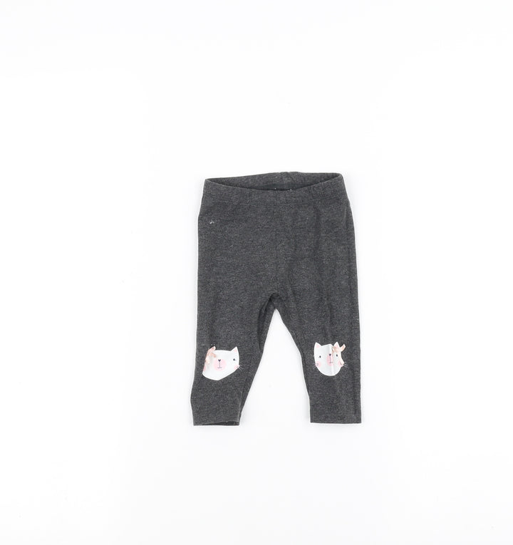 Earlydays Baby Black   Sweatpants Trousers Size 3-6 Months  - Cat