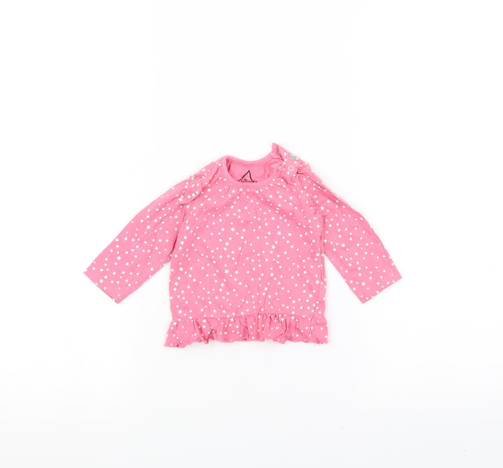 Earlydays Baby Pink Polka Dot Basic T-Shirt Size 3-6 Months