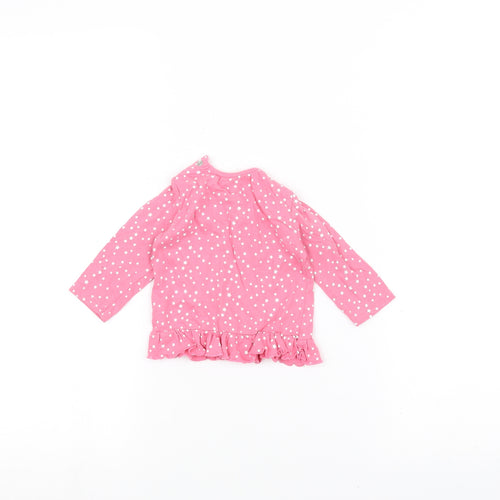 Earlydays Baby Pink Polka Dot  Basic T-Shirt Size 3-6 Months