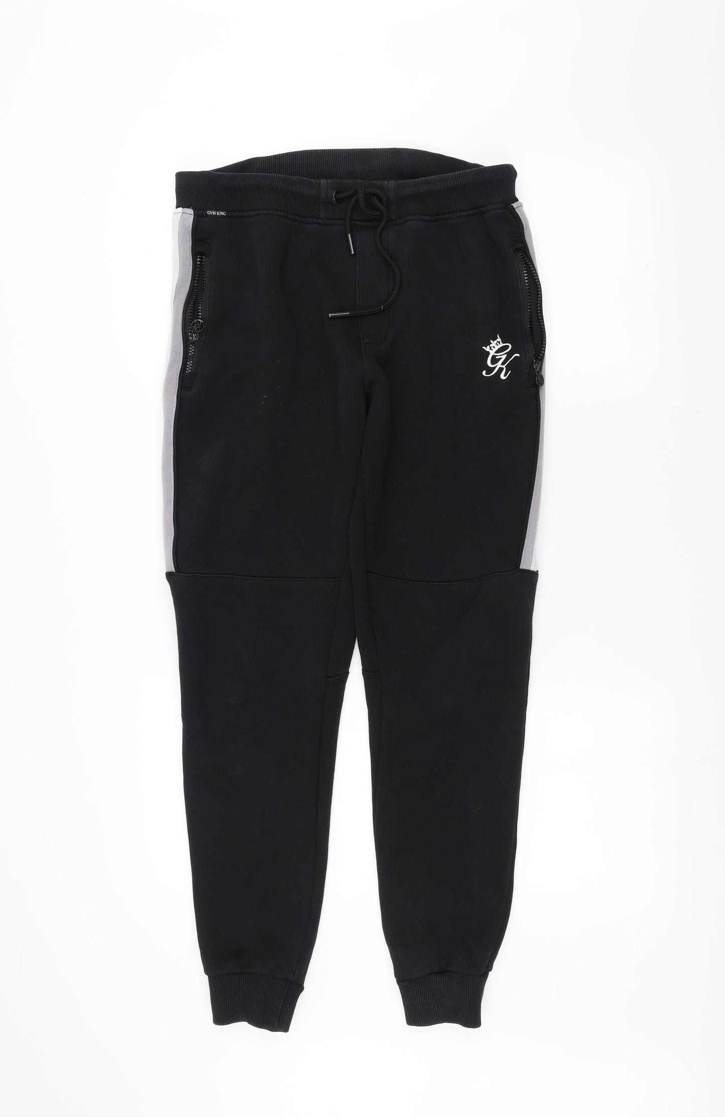 Gym King Mens Black   Sweatpants Trousers Size M L27 in