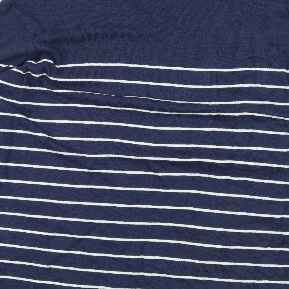 JACK & JONES Mens Blue Striped   T-Shirt Size XL