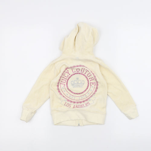 perfect Girls White   Full Zip Hoodie Size 2-3 Years