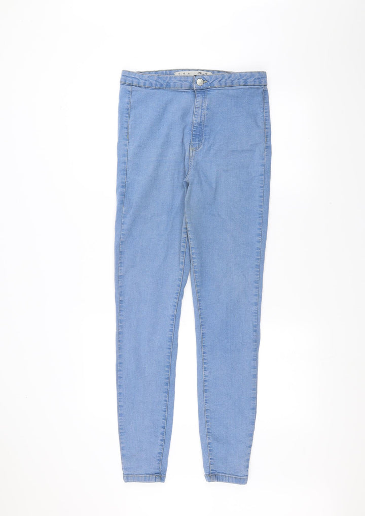 Denim & Co. Womens Blue Denim Skinny Jeans Size 14 L28 in