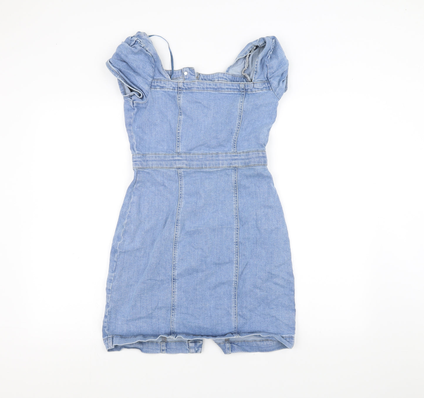 Denim & Co. Womens Blue  Denim Pencil Dress  Size 12