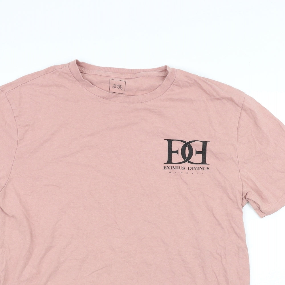 River Island Womens Pink   Basic T-Shirt Size M