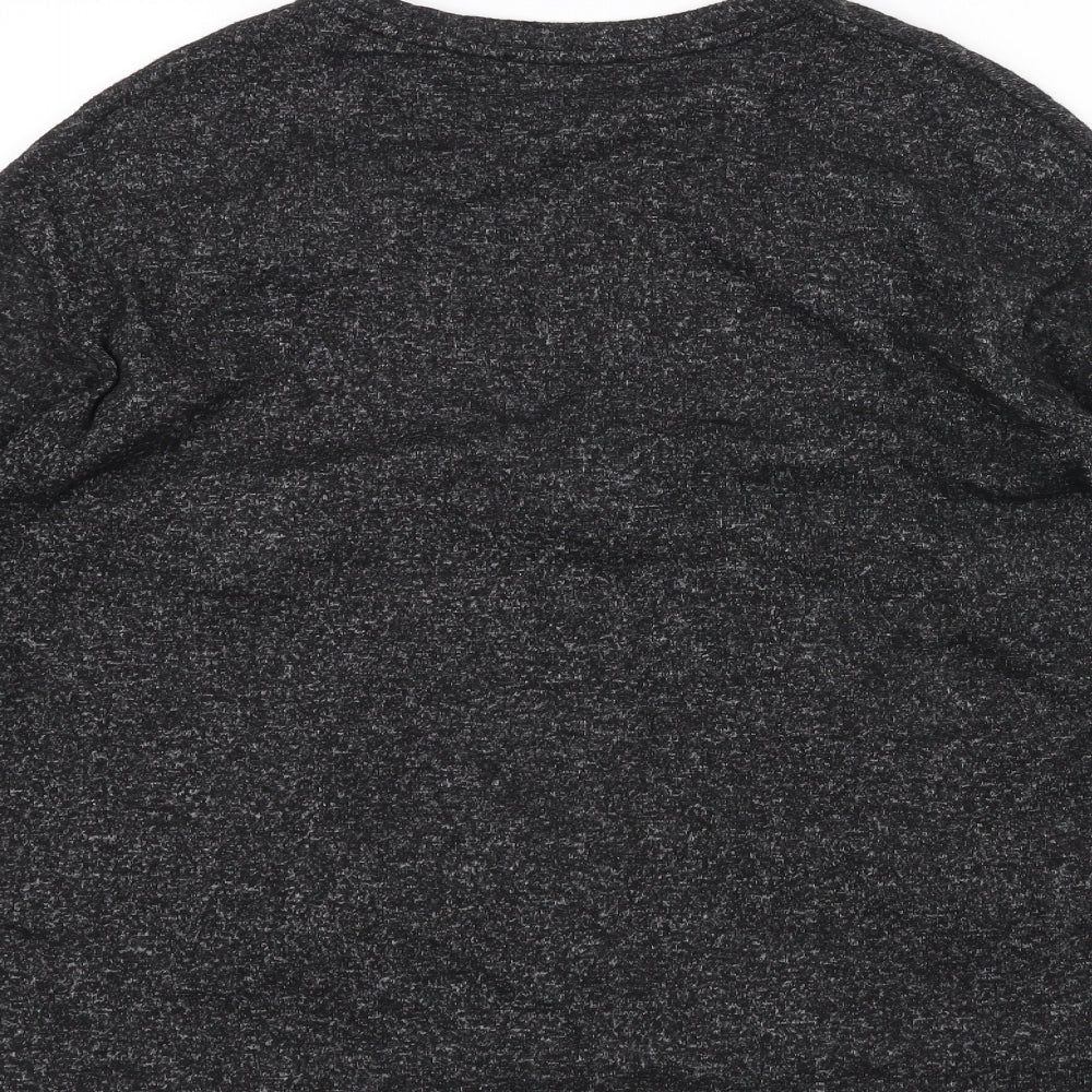 Zara Womens Black   Basic T-Shirt Size S  - Flower Detail