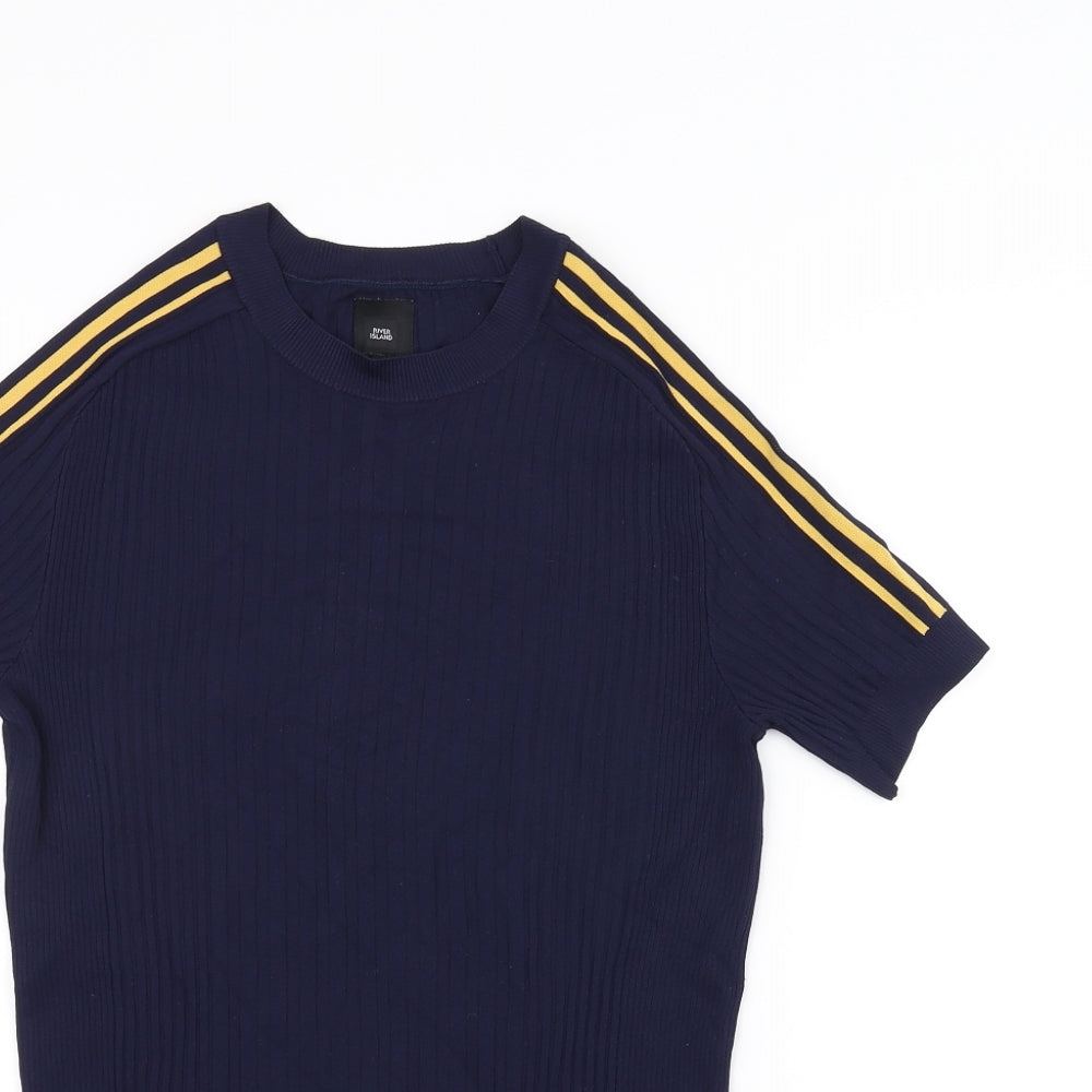 River Island Womens Blue   Basic T-Shirt Size S