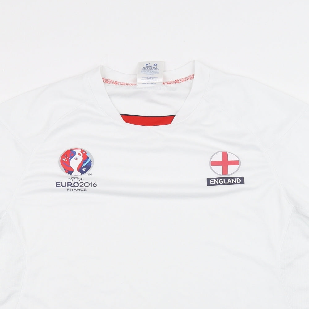 euro 2016 Mens White    T-Shirt Size M  - England Euro 2016