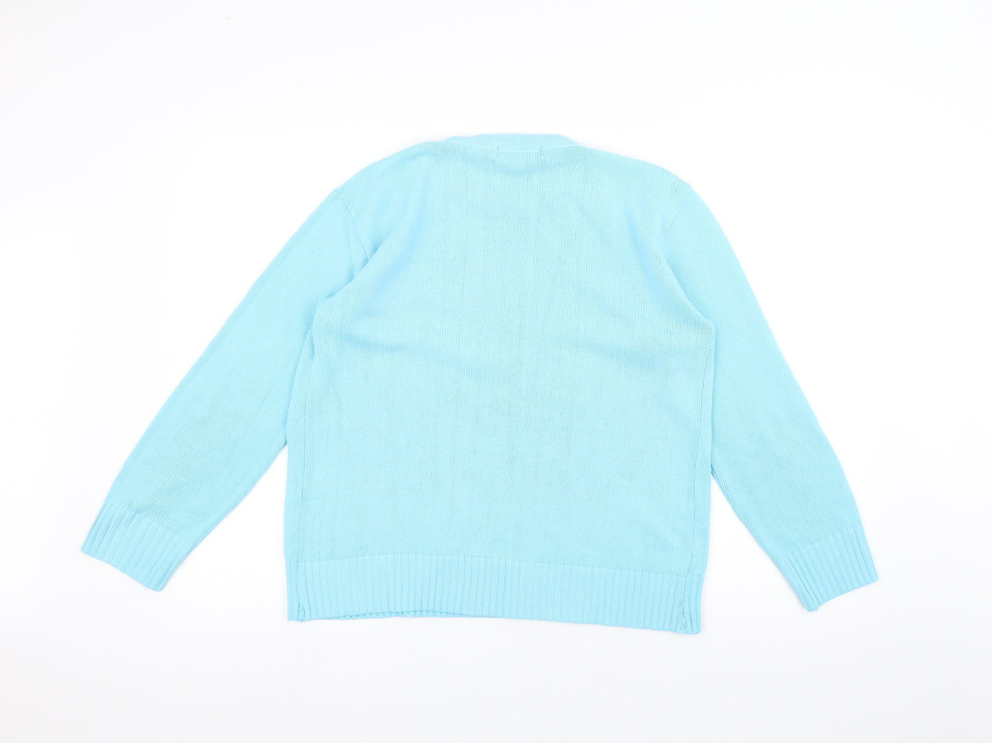 Pure & Natural Womens Blue  Knit Pullover Jumper Size M