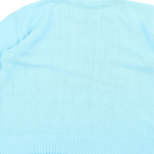 Pure & Natural Womens Blue  Knit Pullover Jumper Size M
