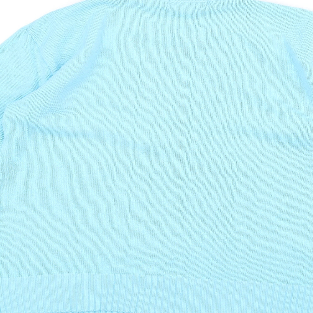 Pure & Natural Womens Blue  Knit Pullover Jumper Size M